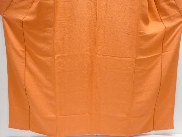  抽象模様織り出し一つ紋色無地着物